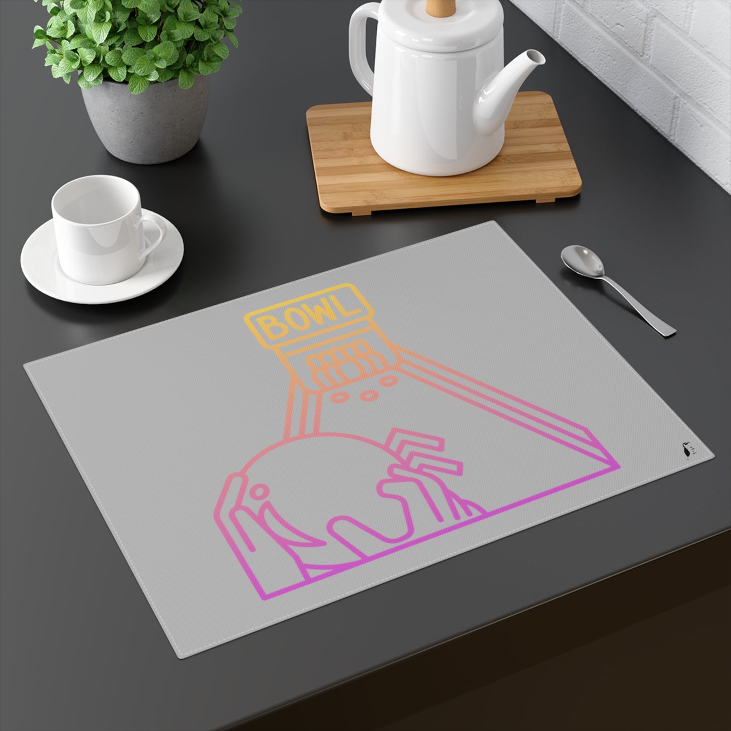 Placemat, 1pc: Bowling Lite Grey