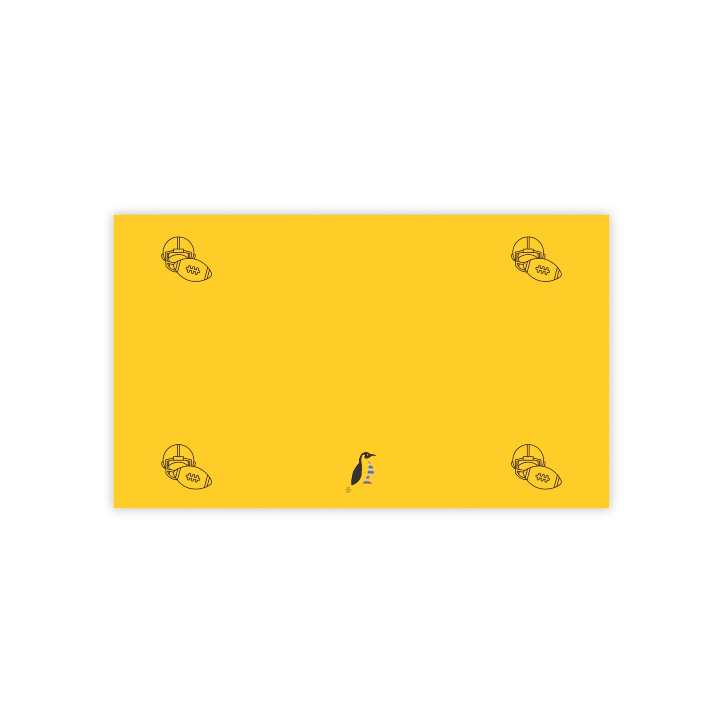 Post-it® Note Pads: Football Yellow