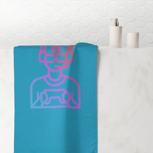 Mink-Cotton Towel: Gaming Turquoise