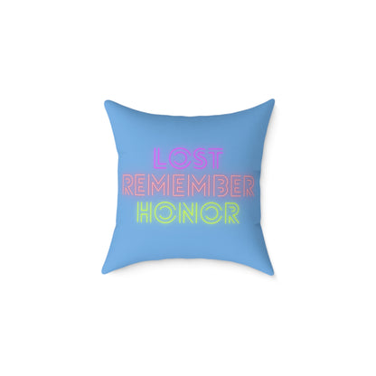 Spun Polyester Pillow: Basketball Lite Blue