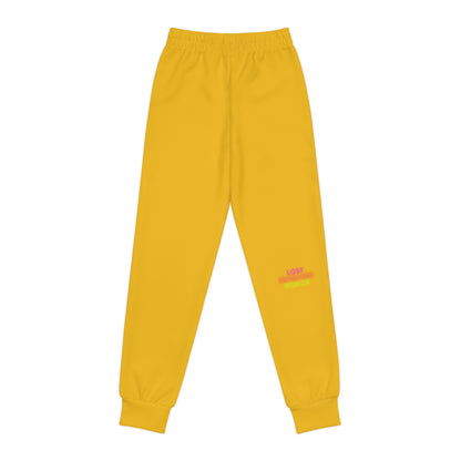 Youth Joggers: Crazy Penguin World Logo Yellow