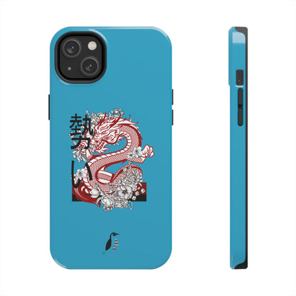 Tough Phone Cases (for iPhones): Dragons Turquoise