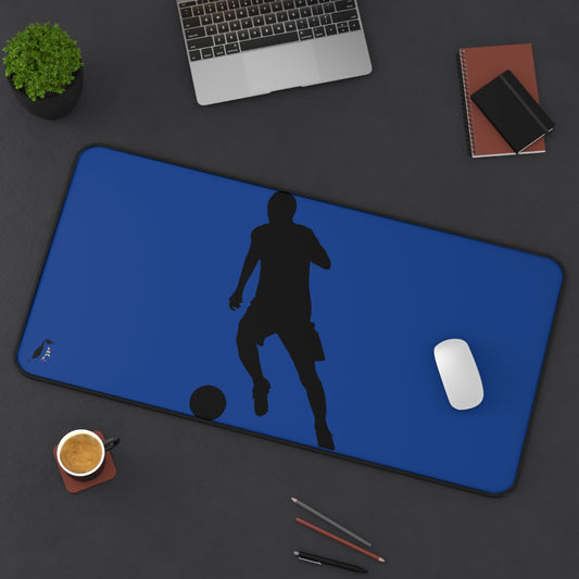 Desk Mat: Soccer Dark Blue