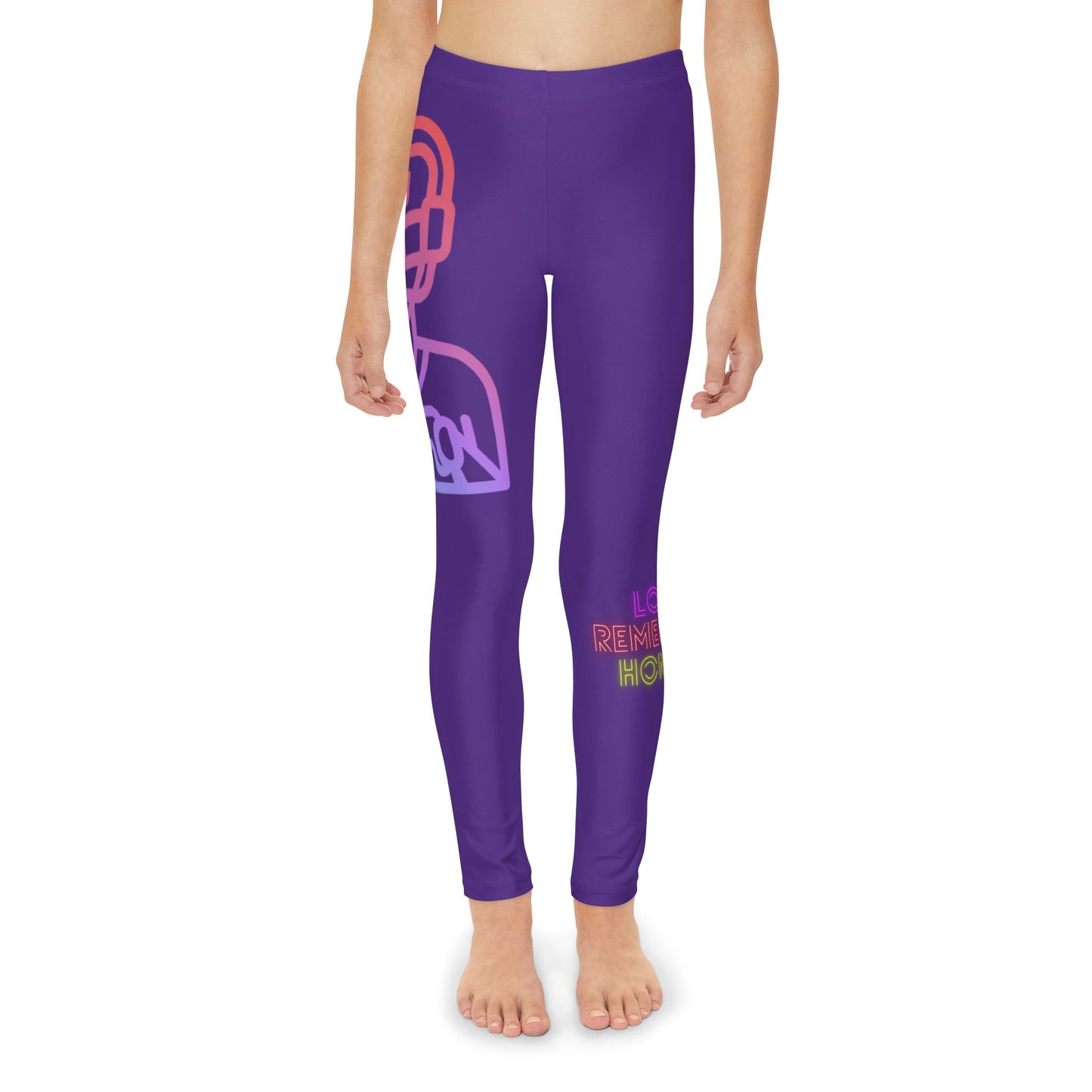 Youth Full-Length Leggings: Gaming Purple