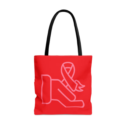 Tote Bag: Fight Cancer Red