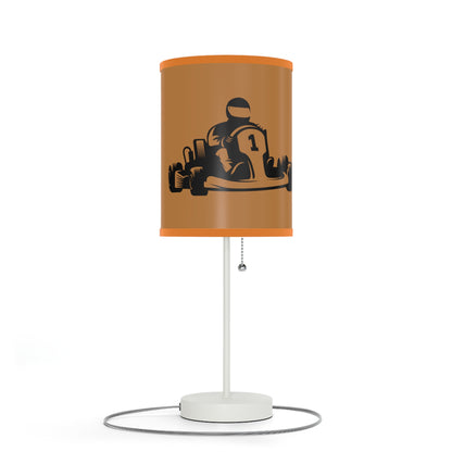 Lamp on a Stand, US|CA plug: Racing Lite Brown 