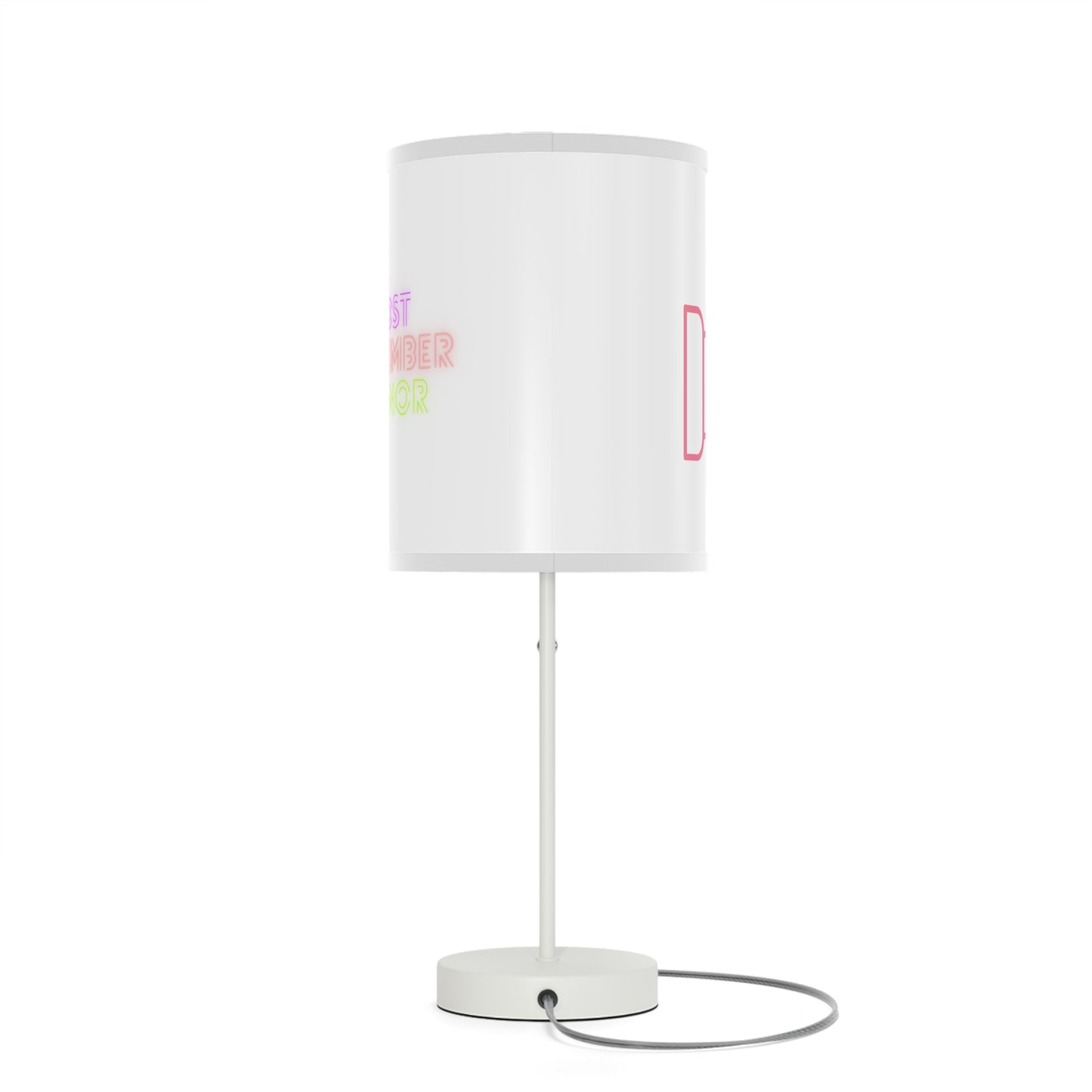 Lamp on a Stand, US|CA plug: Fight Cancer White