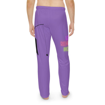 Men's Pajama Pants: Fishing Lite Purple