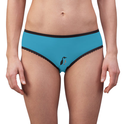 Women's Briefs: Music Turquoise