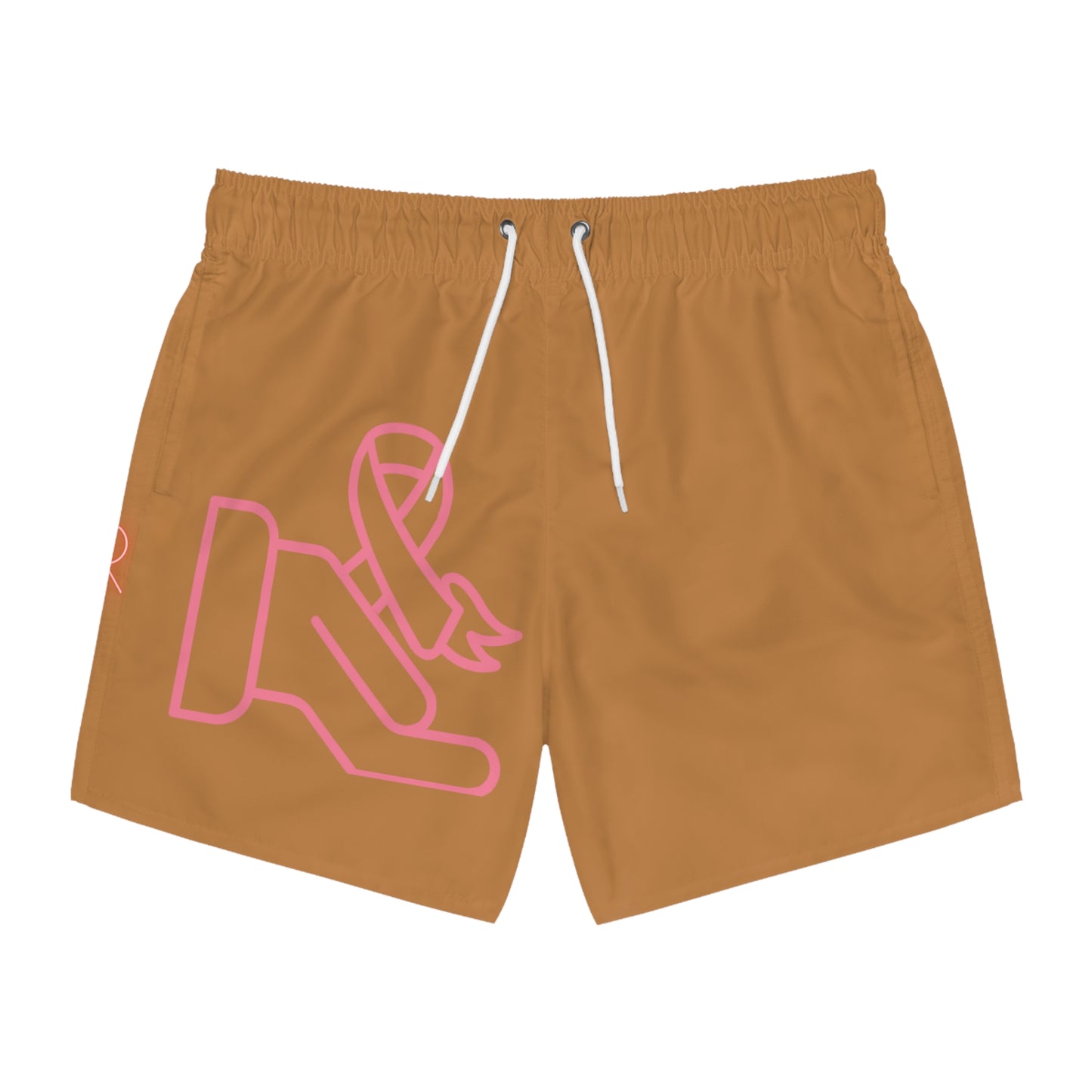 Swim Trunks: Fight Cancer Lite Brown