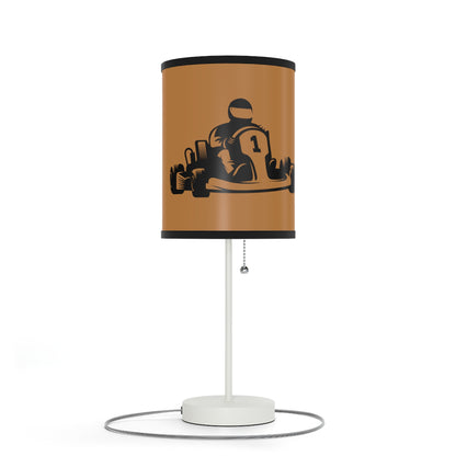 Lamp on a Stand, US|CA plug: Racing Lite Brown 