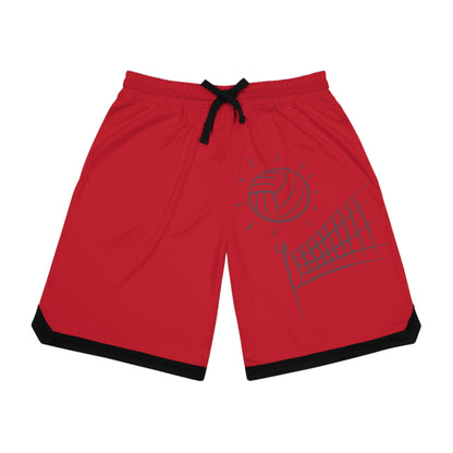 Basketball Rib Shorts: Volleyball Dark Red