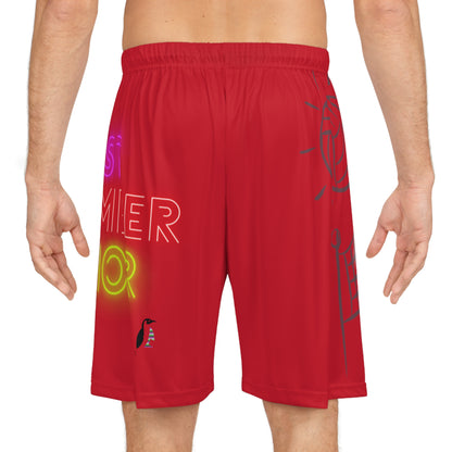 Basketball Shorts: Volleyball Dark Red