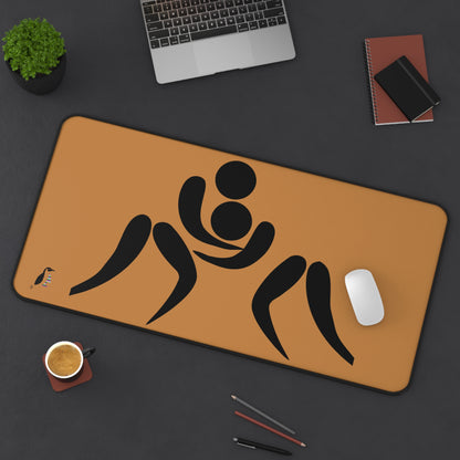 Desk Mat: Wrestling Lite Brown