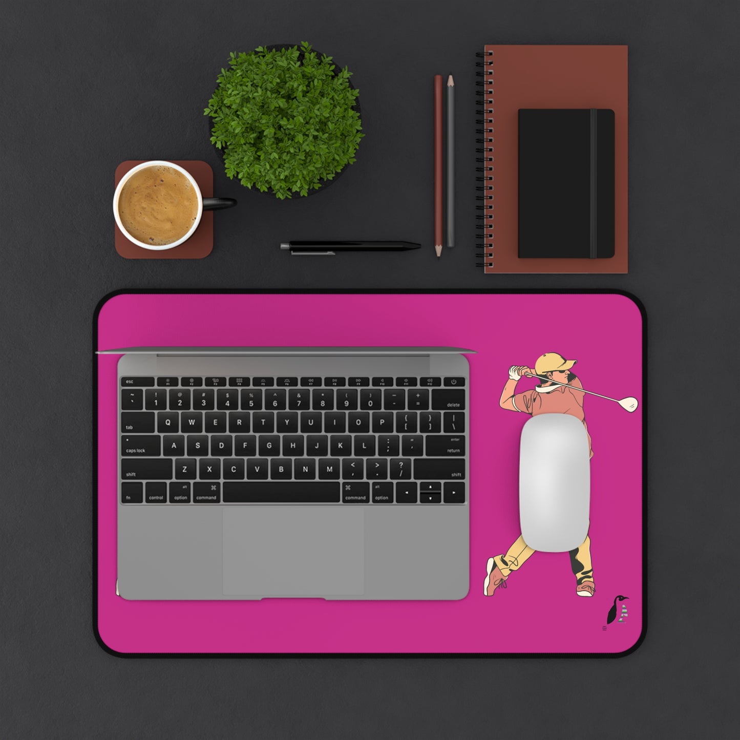 Desk Mat: Golf Pink