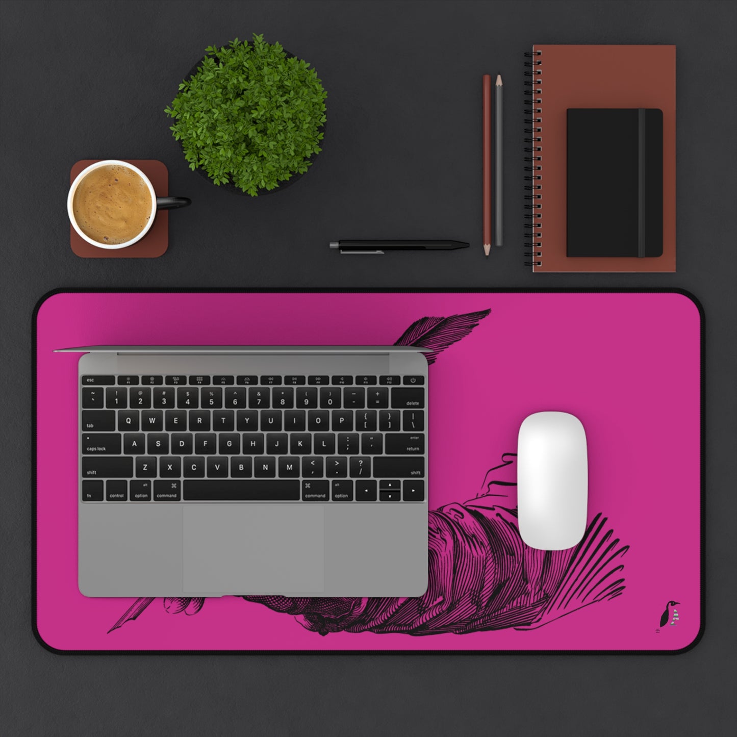 Desk Mat: Writing Pink