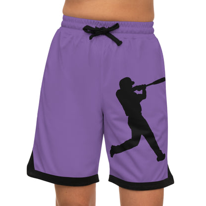 Basketball Rib Shorts: Baseball Lite Purple