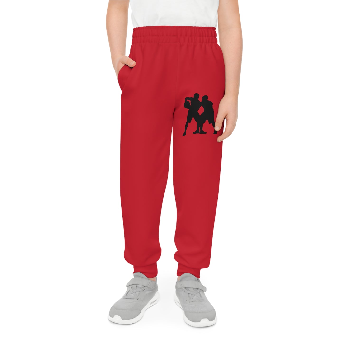 Youth Joggers: Basketball Dark Red