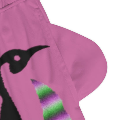 Basketball Rib Shorts: Crazy Penguin World Logo Lite Pink