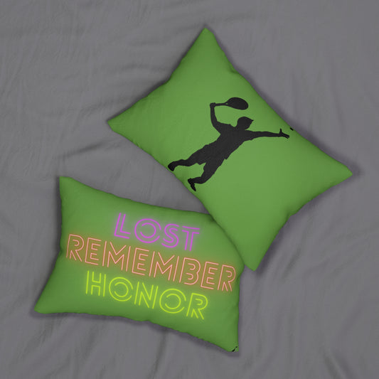 Spun Polyester Lumbar Pillow: Tennis Green
