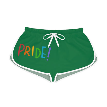 Women's Relaxed Shorts: LGBTQ Pride Dark Green