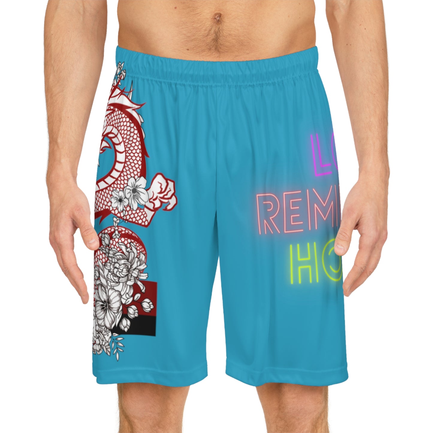 Basketball Shorts: Dragons Turquoise