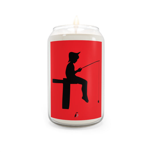 Scented Candle, 13.75oz: Fishing Red