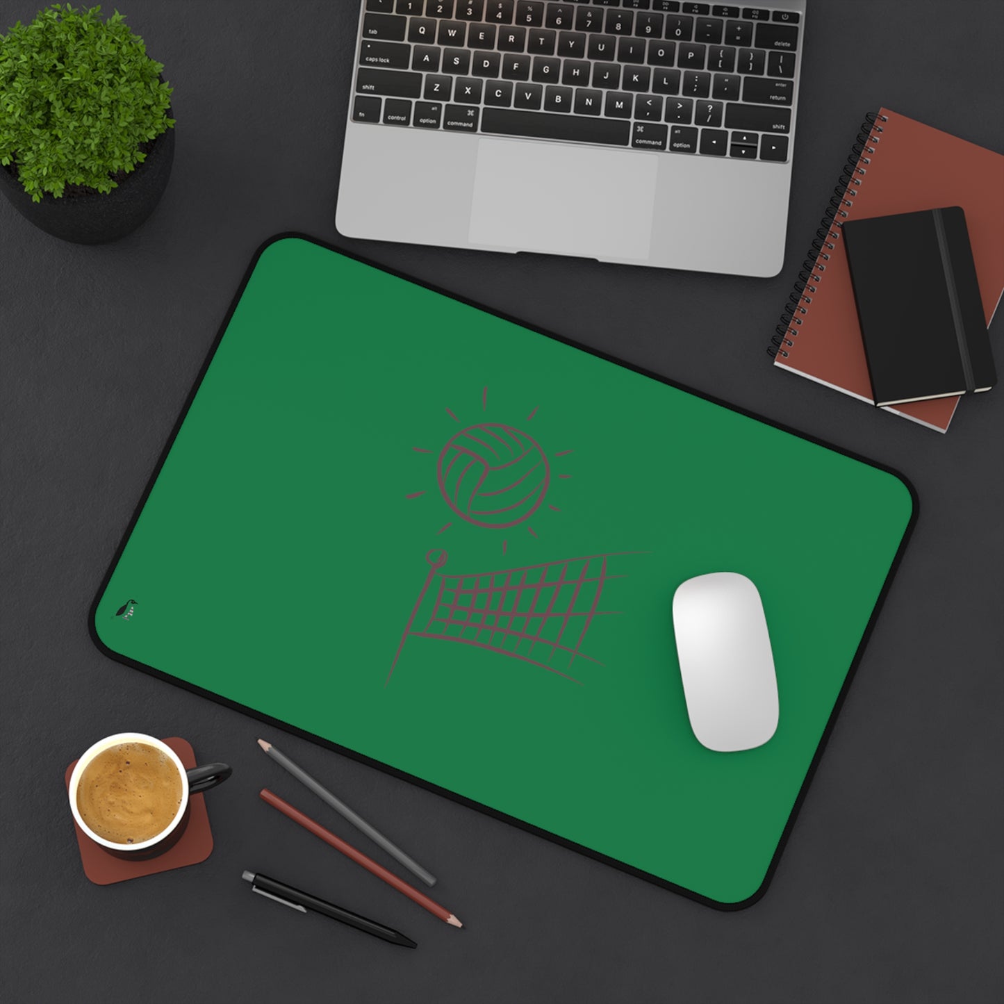Desk Mat: Volleyball Dark Green