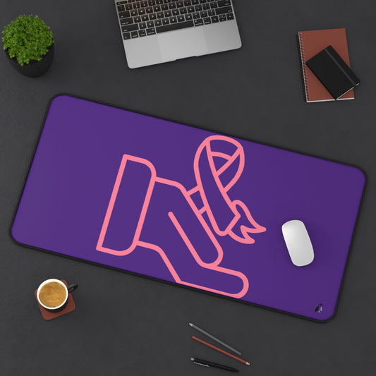 Desk Mat: Fight Cancer Purple