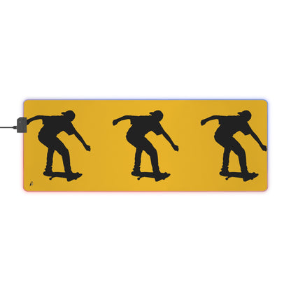 LED Gaming Mouse Pad: Skateboarding Yellow