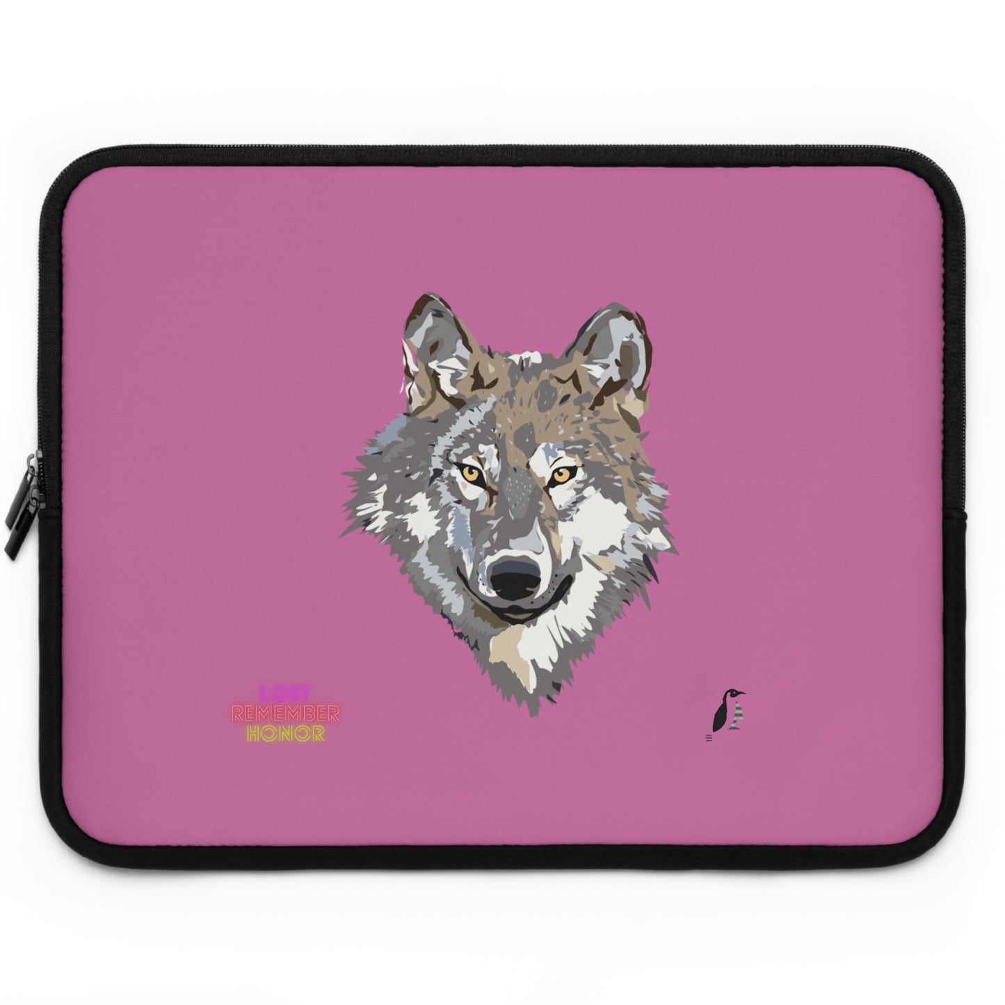 Laptop Sleeve: Wolves Lite Pink