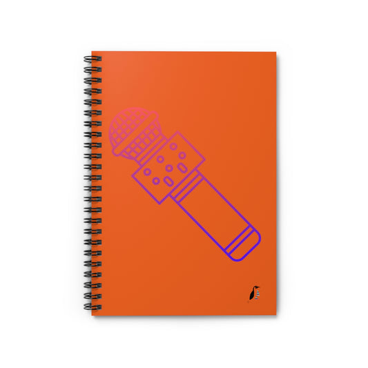 Spiral Notebook - Ruled Line: Music Orange