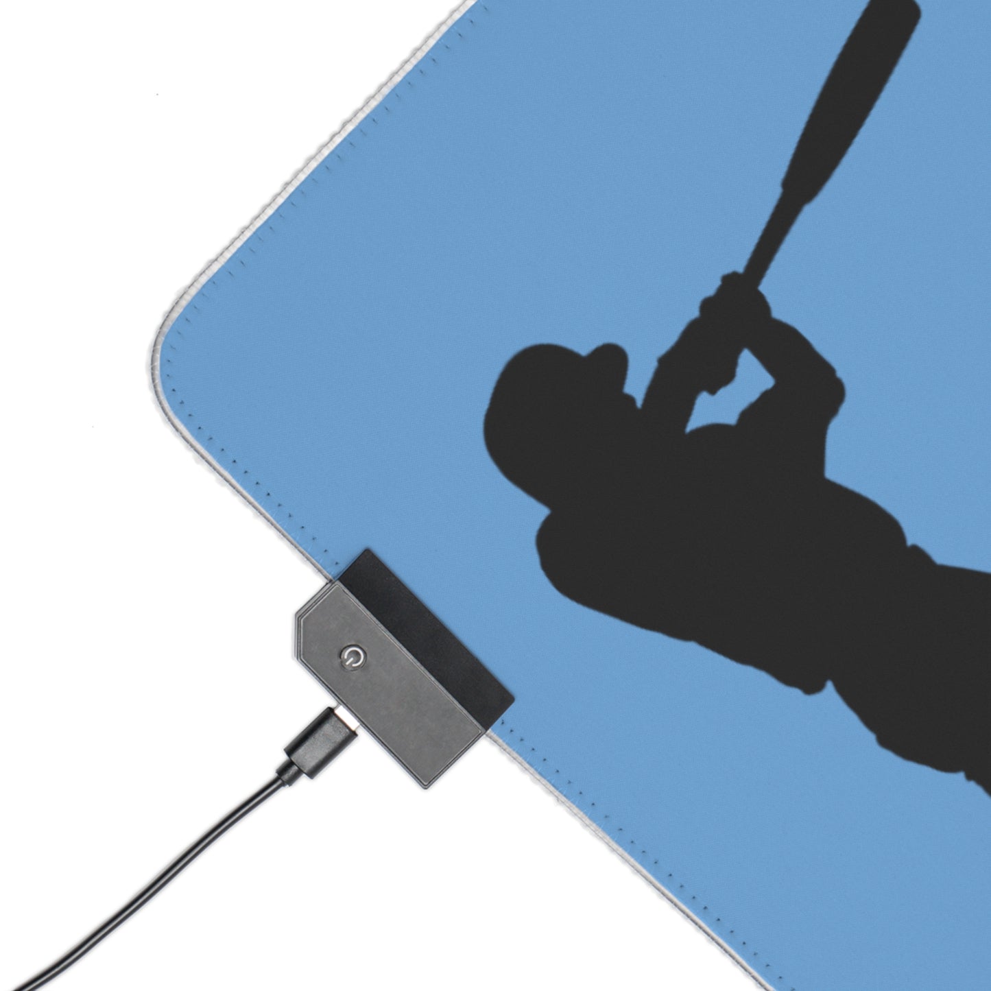 LED Gaming Mouse Pad: Baseball Lite Blue