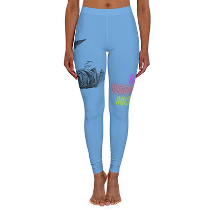 Women's Spandex Leggings: Writing Lite Blue