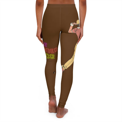 Women's Spandex Leggings: Golf Brown