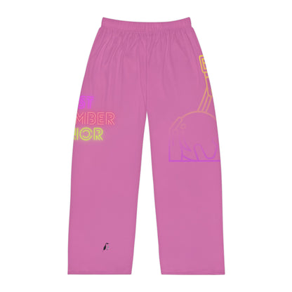 Men's Pajama Pants: Bowling Lite Pink