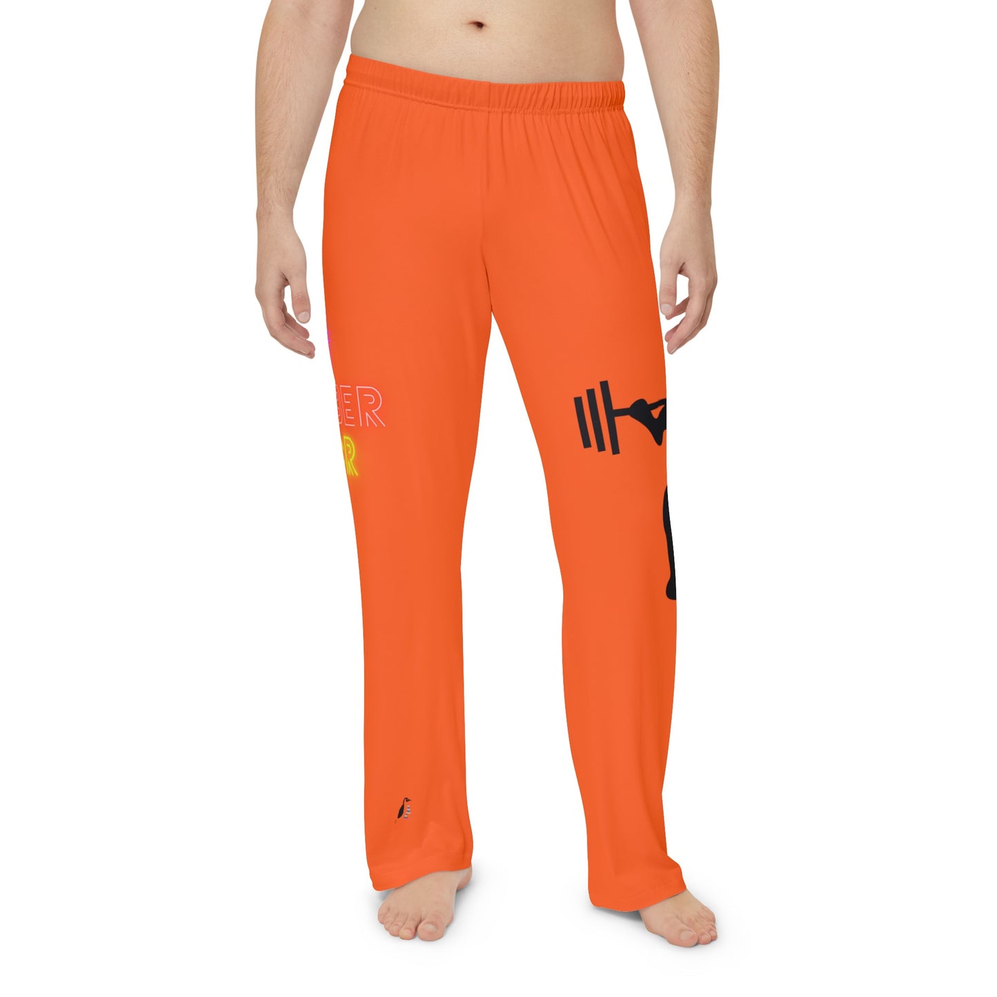 Men's Pajama Pants: Weightlifting Orange