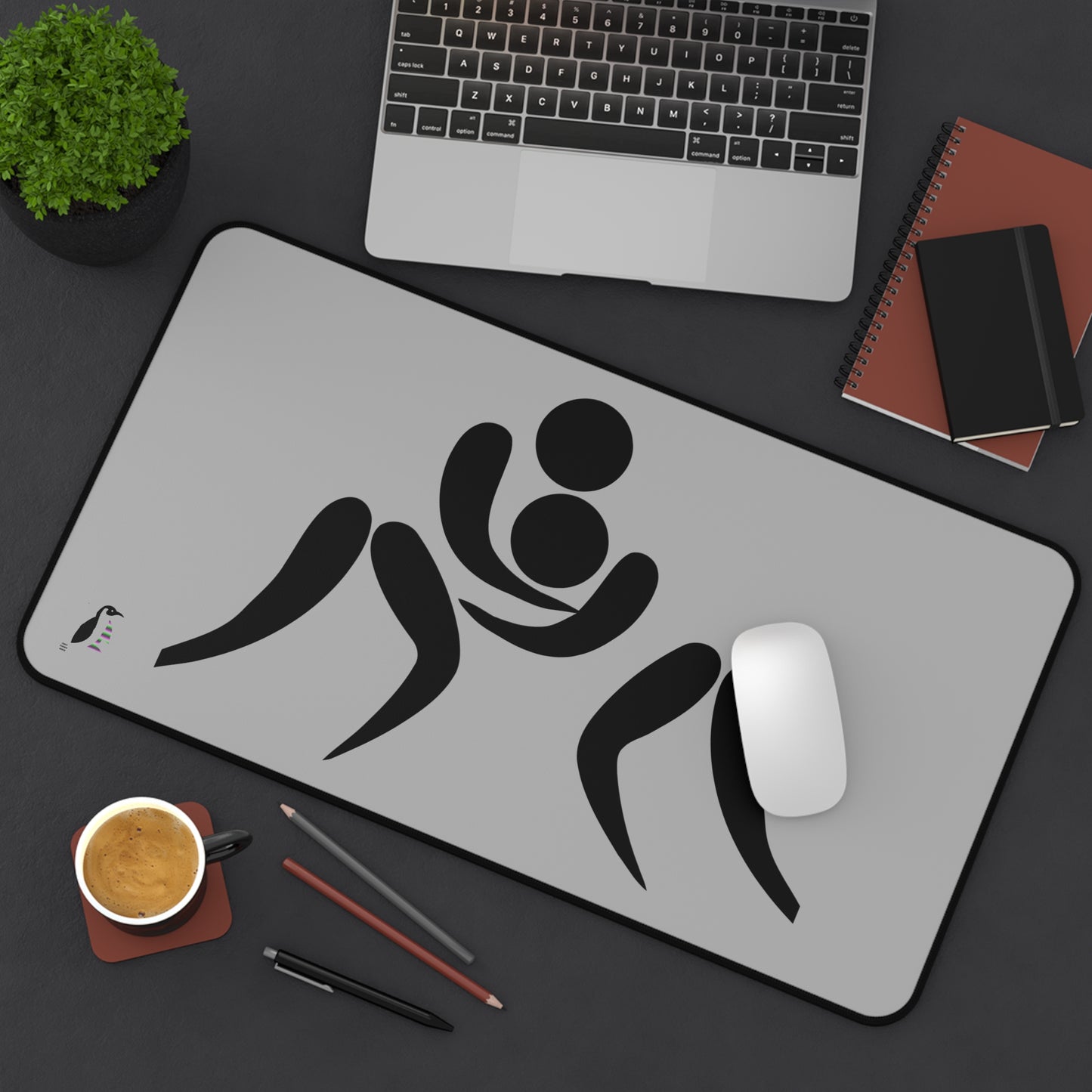 Desk Mat: Wrestling Lite Grey