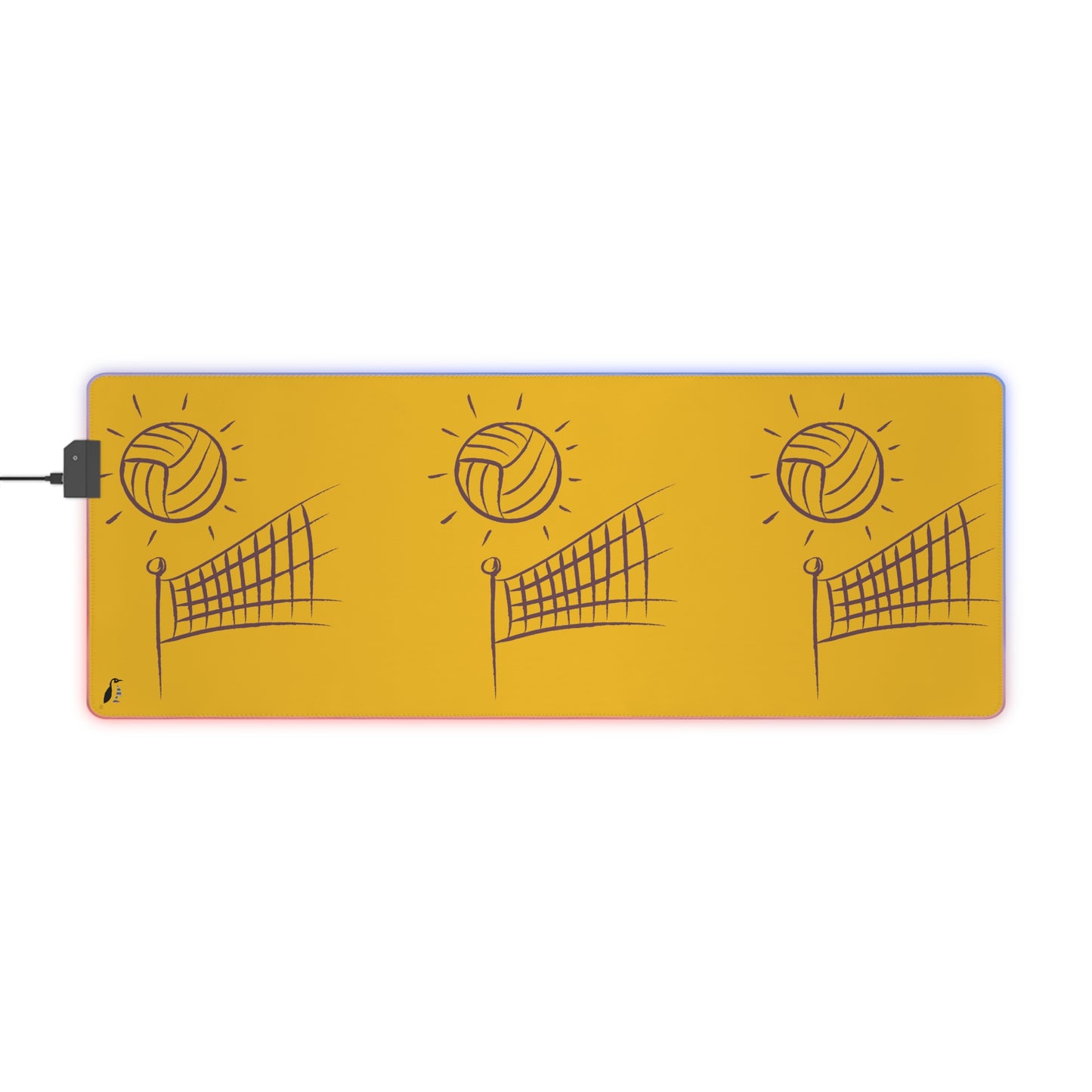 LED Gaming Mouse Pad: Volleyball Yellow