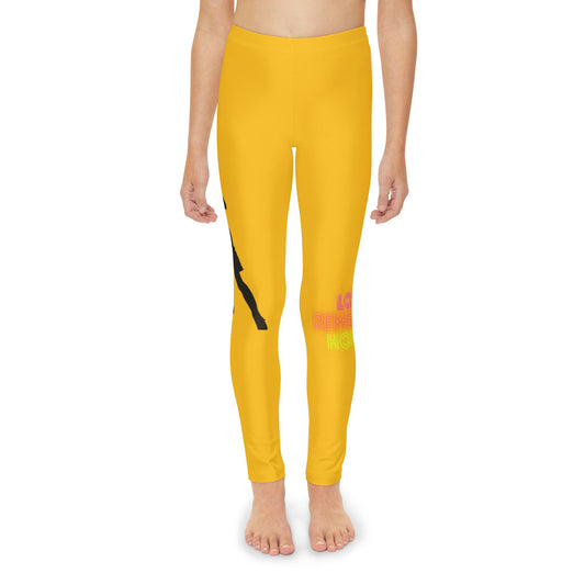 Youth Full-Length Leggings: Soccer Yellow