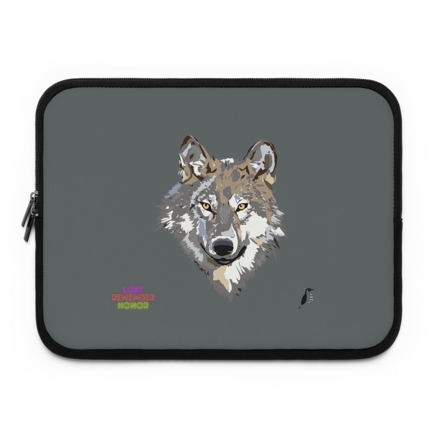 Laptop Sleeve: Wolves Dark Grey