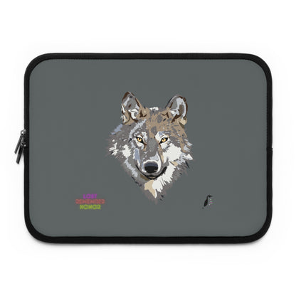 Laptop Sleeve: Wolves Dark Grey