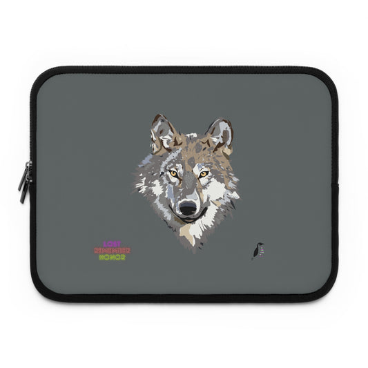 Laptop Sleeve: Wolves Dark Grey