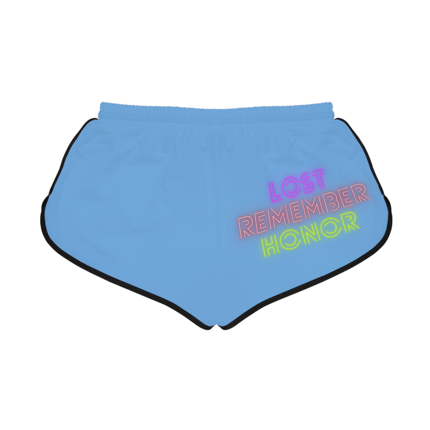 Women's Relaxed Shorts: Crazy Penguin World Logo Lite Blue