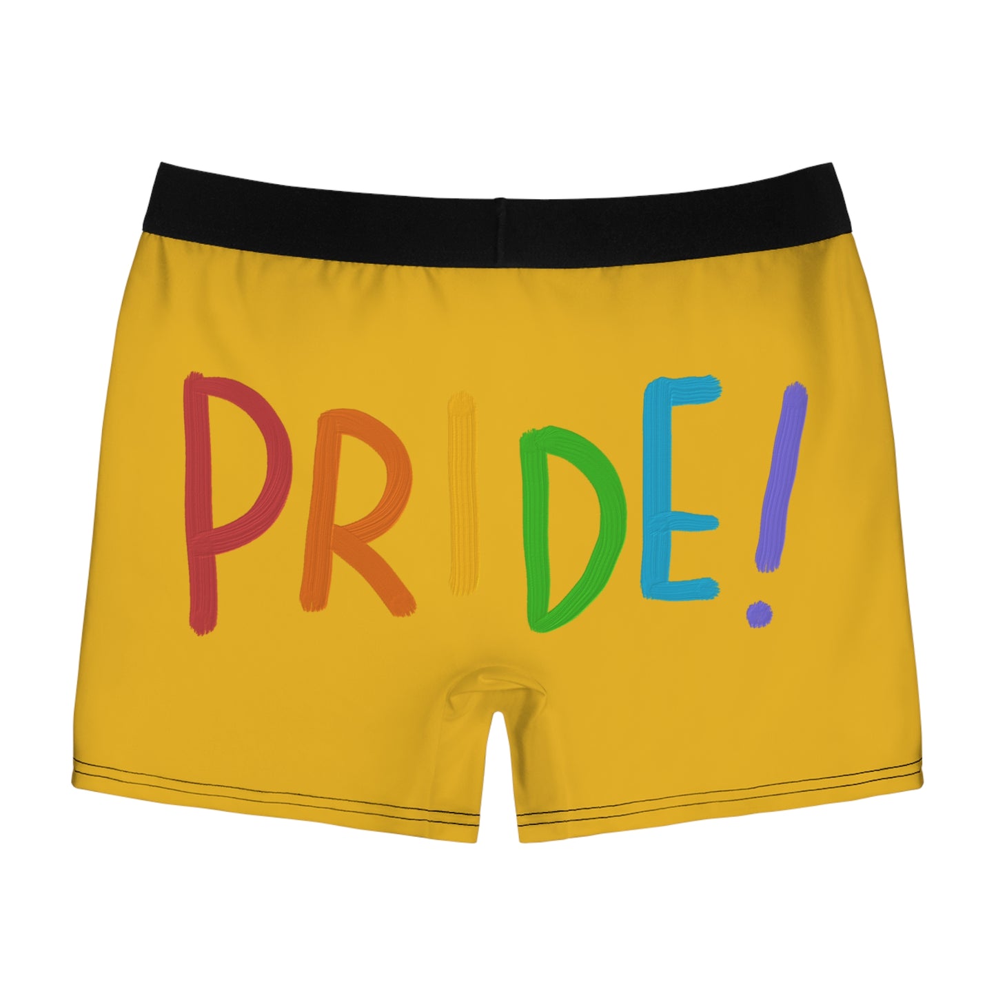 Men's Boxer Briefs: LGBTQ Pride Yellow