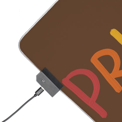 LED Gaming Mouse Pad: LGBTQ Pride Brown