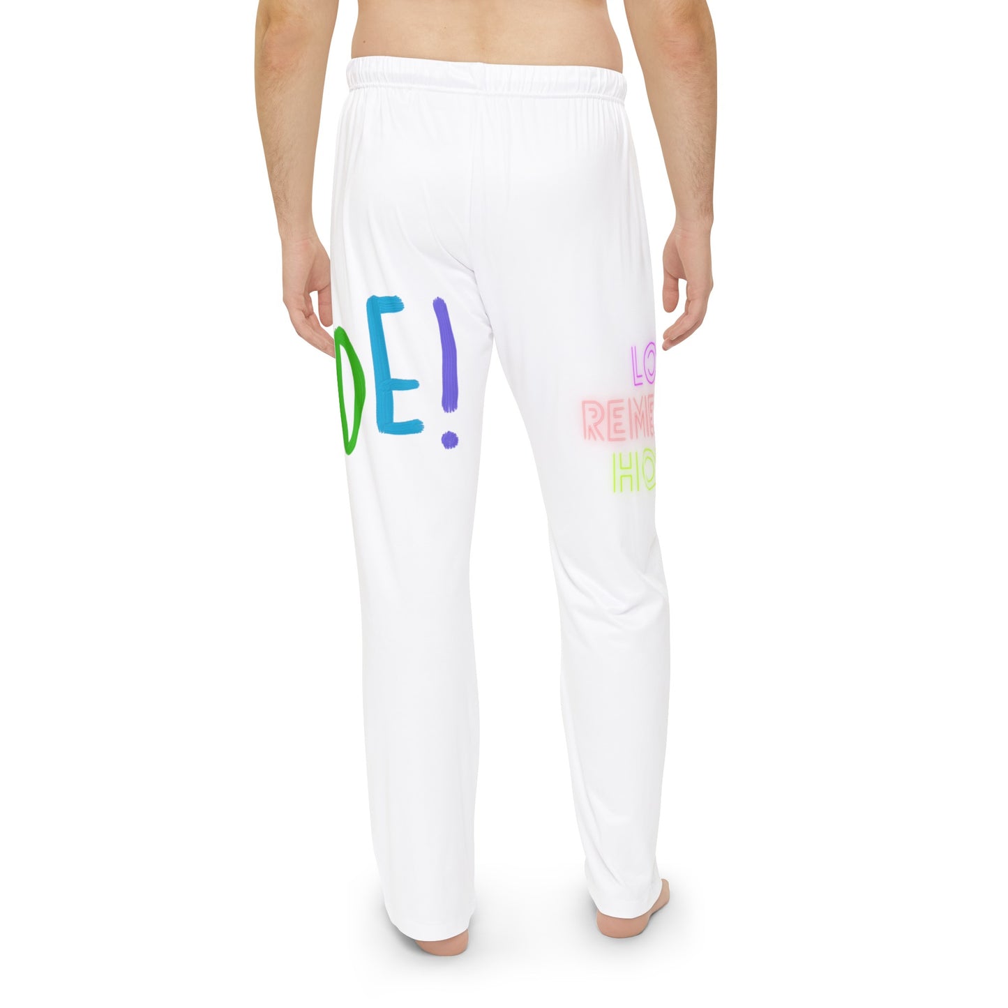 Men's Pajama Pants: LGBTQ Pride White