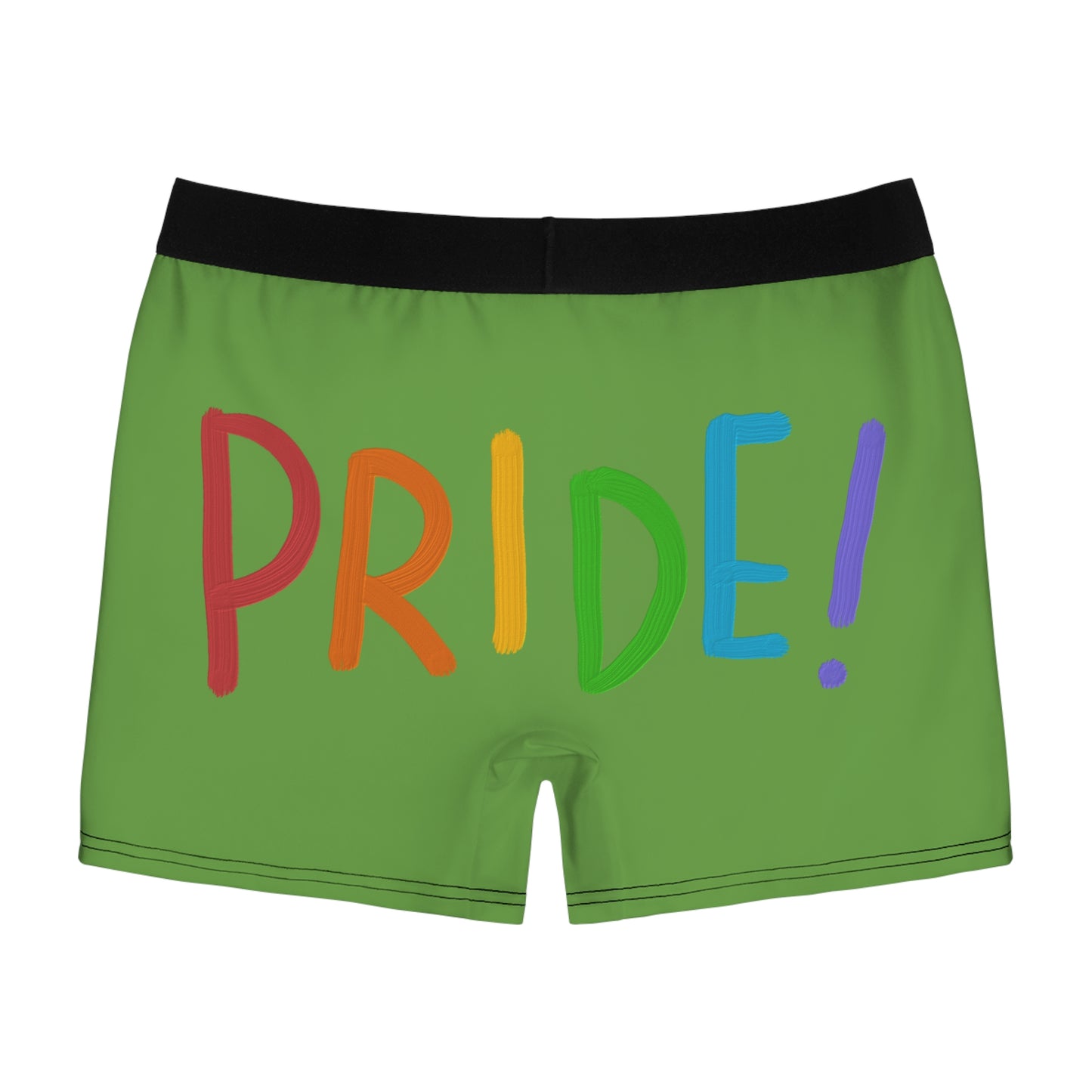 Men's Boxer Briefs: LGBTQ Pride Green