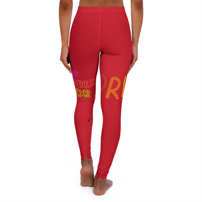 Women's Spandex Leggings: LGBTQ Pride Dark Red