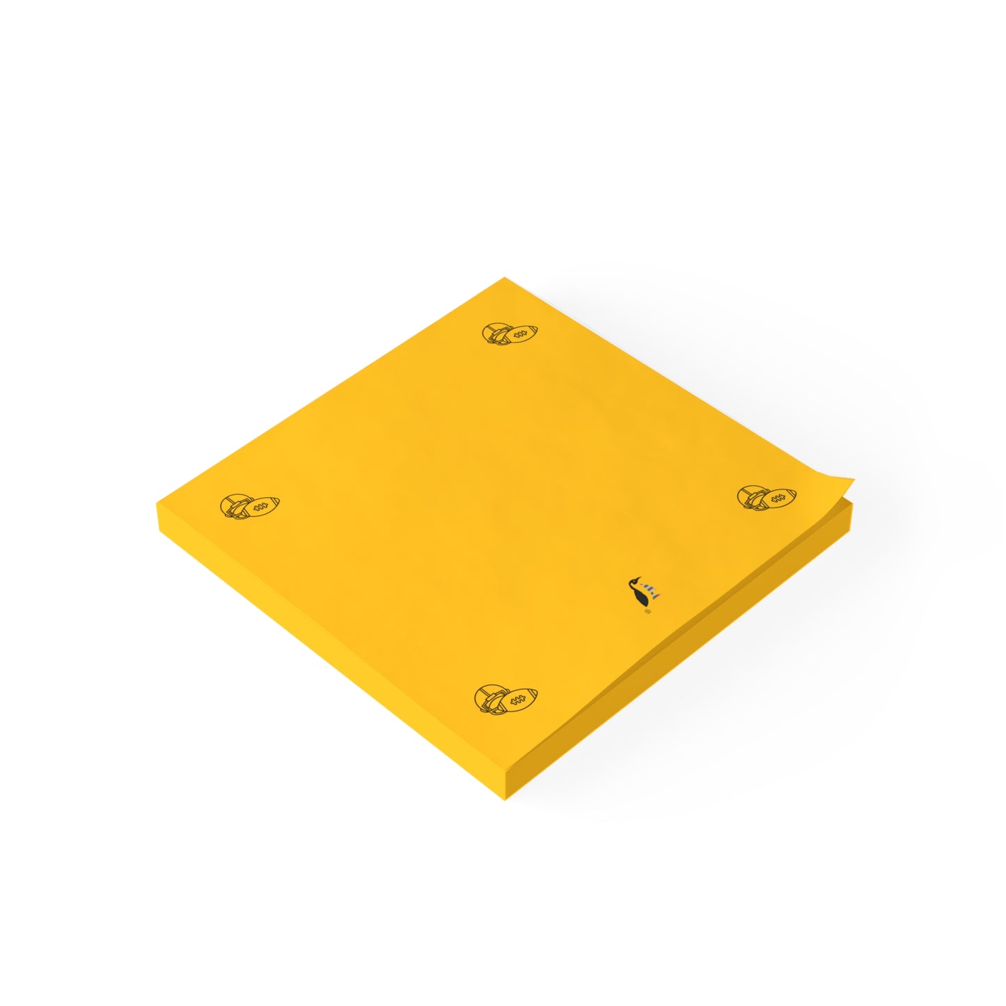 Post-it® Note Pads: Football Yellow